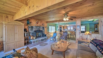 TV, DVD player, books