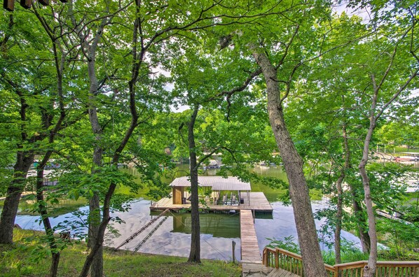 House (4 Bedrooms) | Interior - Private Boat Dock: Lakefront Eldon Home! (Eldon)