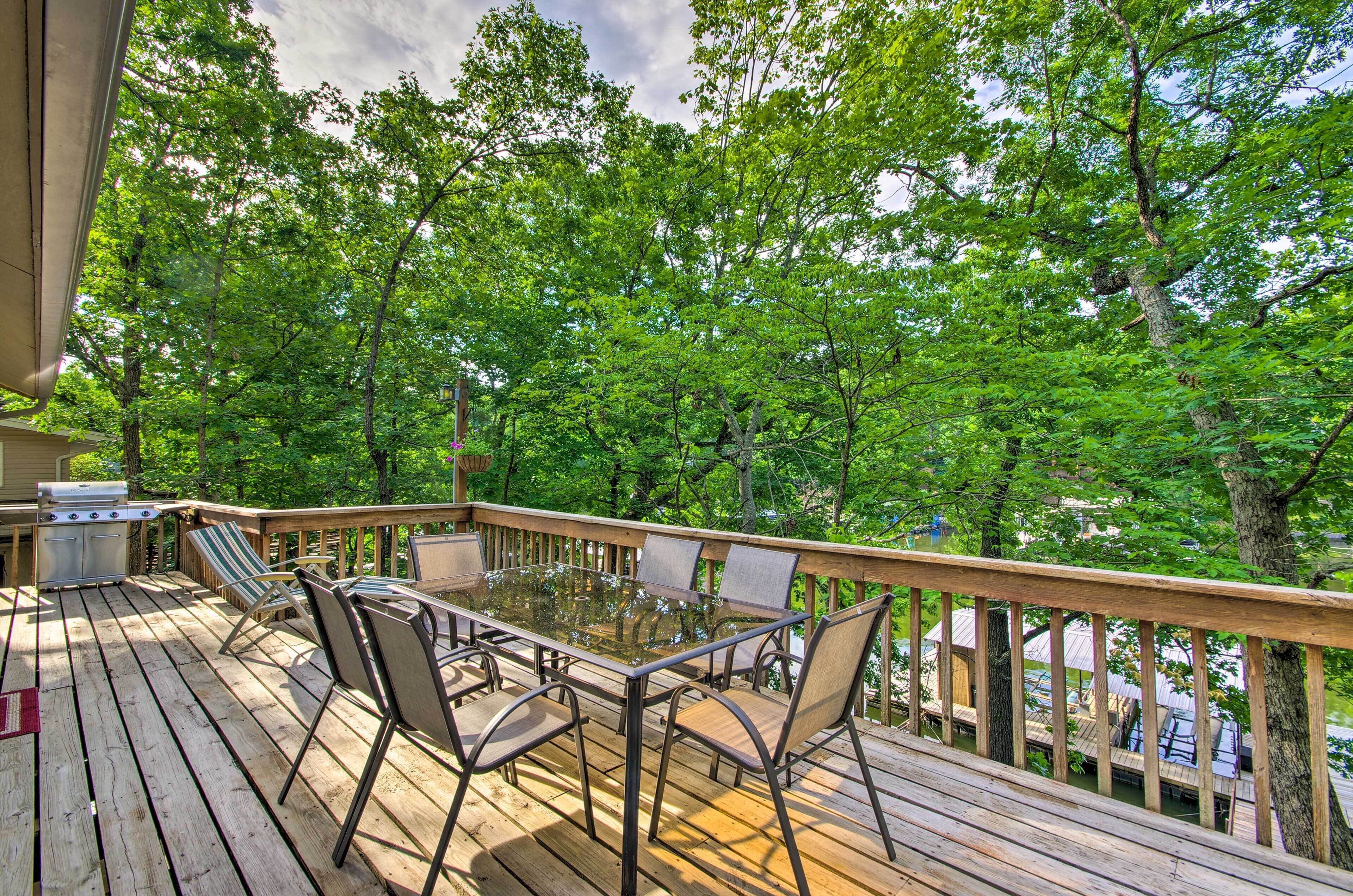 Lakefront Eldon Home w/ Private Boat Dock!
