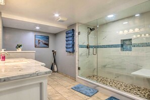 House (2 Bedrooms) | Interior - Deck + Fire Pit: Lakefront Hideaway in Scranton! (Scranton)