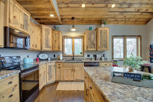 Modern Lakeside Chalet on Crow Wing Chain w/ Dock!