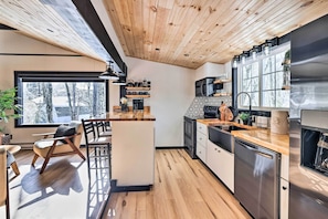 House (2 Bedrooms) | Private kitchen - Pocono Lake Cabin w/ Hot Tub & Resort Amenities! (Pocono Lake)