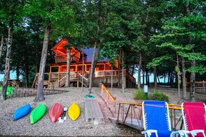 House (2 Bedrooms) | Front of property - Hot Tub & Fireplace! Macks Creek Cabin on 30 Acres (Macks Creek)