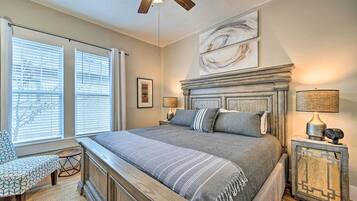 2 bedrooms, iron/ironing board, bed sheets