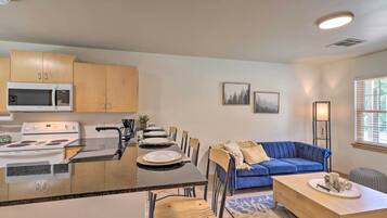 Microwave, oven, stovetop, blender