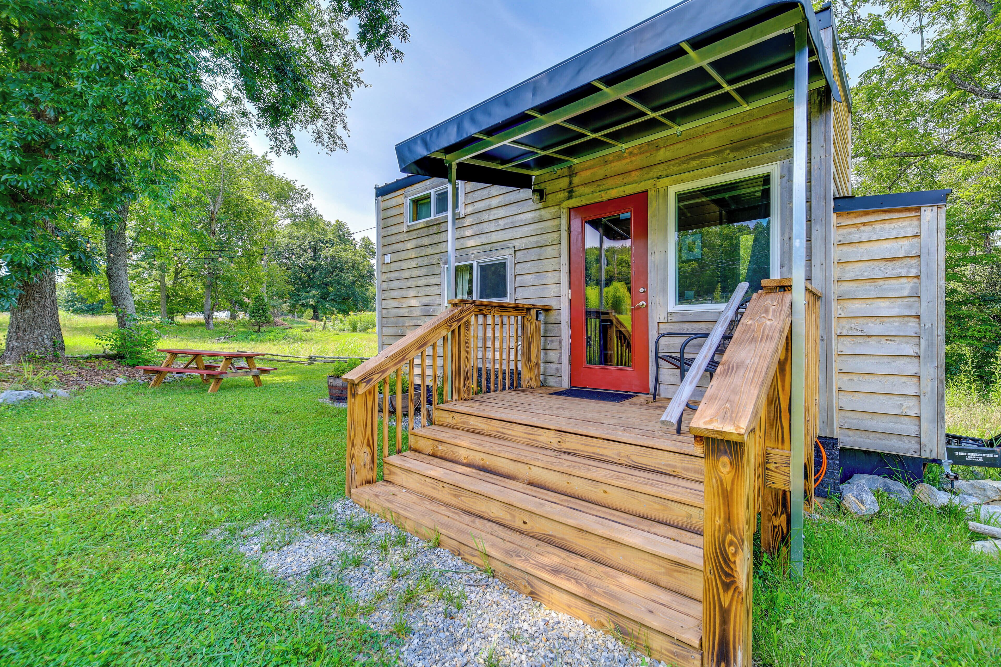 Abingdon Vacation Rental Tiny Home on 10-acre Farm