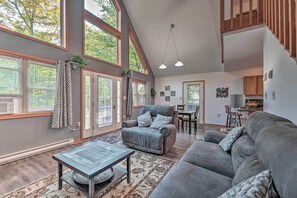 Living area - Pocono Lake Home w/ Game Room, Fire Pit & Hot Tub (Pocono Lake)