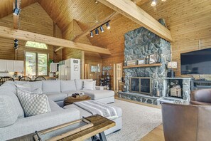 House (Multiple Bedrooms) | Interior - Elegant & Quiet Maine Escape w/ Sauna & Deck (Harrison)