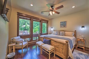 3 habitaciones, tabla de planchar con plancha y ropa de cama 