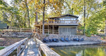 Private Dock & Deck: Lakefront Hot Springs Home!