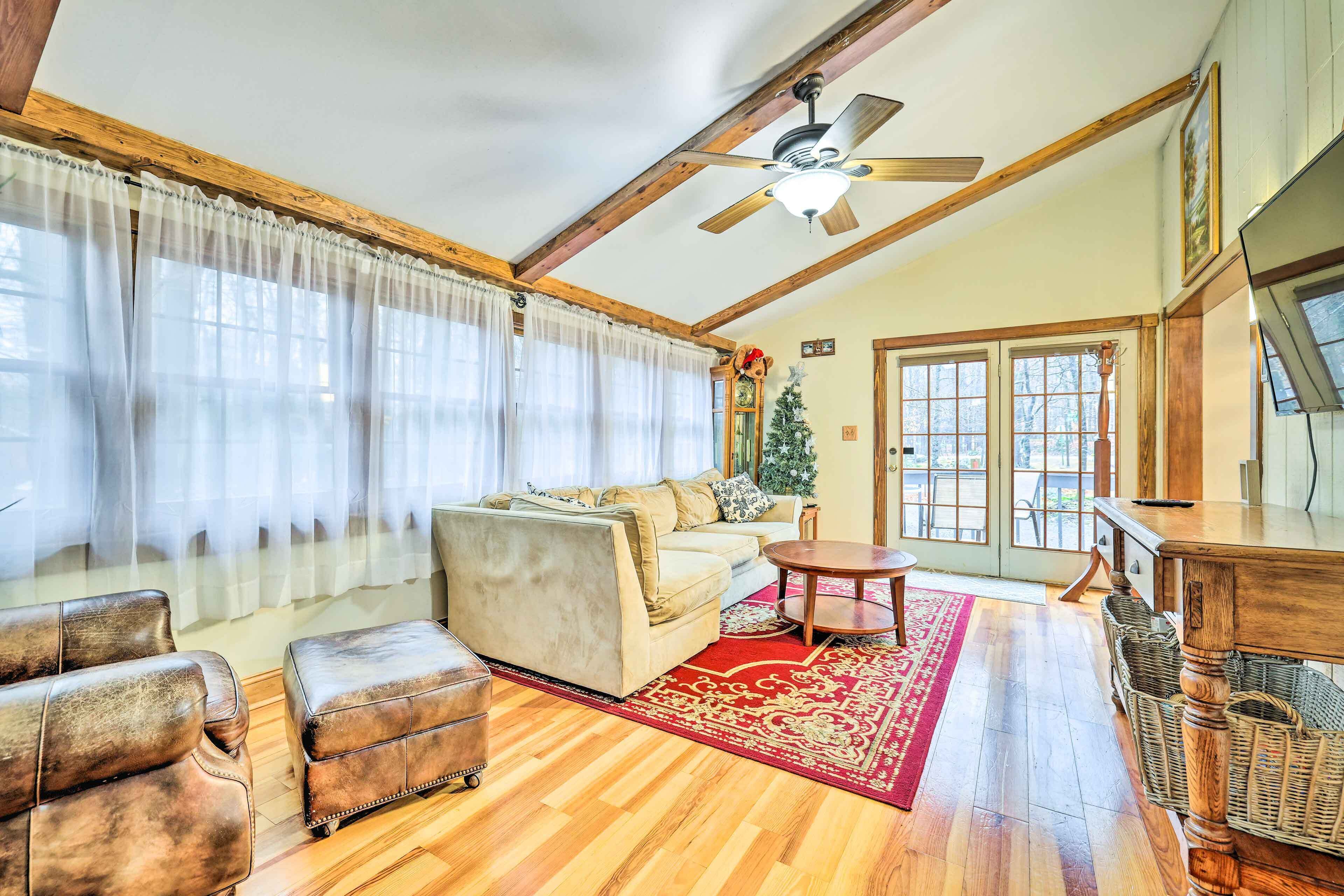 Rustic Pocono Lake Getaway: Ski, Hike, Swim!