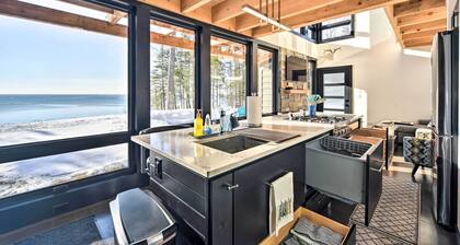 Office & Fire Pit: Waterfront Lake Superior Cabin!