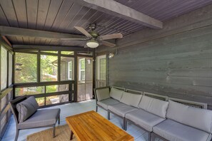 House (2 Bedrooms) | Interior - In Golf Community w/ Pool Access: Newland Cabin (Newland)