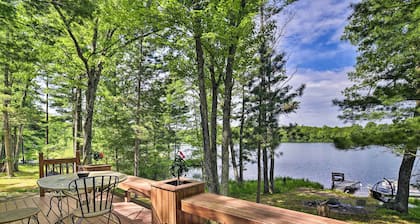 Burns Lake Cabin w/ Dock, Fire Pit, Rowboat & More