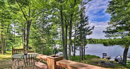Burns Lake Cabin w/ Dock, Fire Pit, Rowboat & More