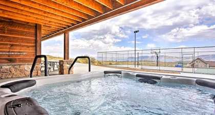 Cabin w/ Beach Access, Sport Court, Hot Tub & View