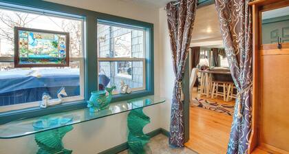 Colorful Cottage w/ Hot Tub - Steps to Long Lake!