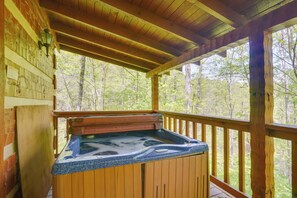 House (1 Bedroom) | Interior - Covered Deck & Hot Tub: Cozy Gatlinburg Cabin (Gatlinburg)