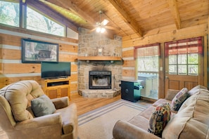 House (1 Bedroom) | Interior - Covered Deck & Hot Tub: Cozy Gatlinburg Cabin (Gatlinburg)