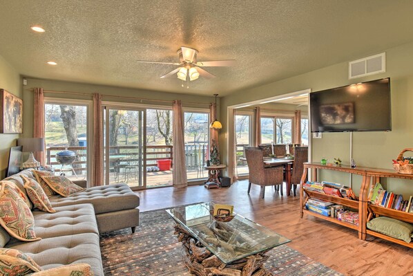 Interior - Updated Deck & Dock: Lakefront Home in Hot Springs (Hot Springs)