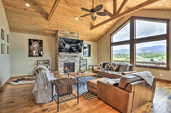 Front of property - Game Room & Hot Tub: Luxe Grand Lake Retreat! (Grand Lake)