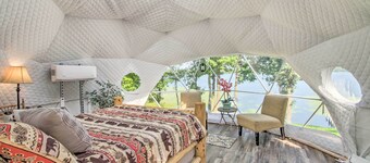 Big Lake Getaway w/ Private Beach + Fire Pit!