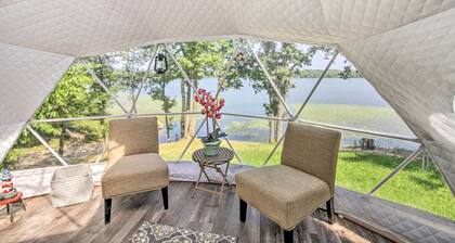 Big Lake Getaway w/ Private Beach + Fire Pit!