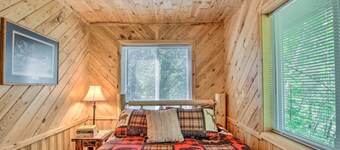 Big Lake Getaway w/ Private Beach + Fire Pit!