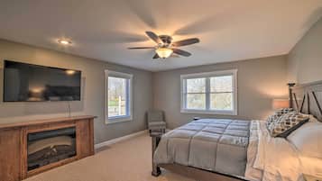 2 bilik tidur, seterika/papan seterika, cadar katil