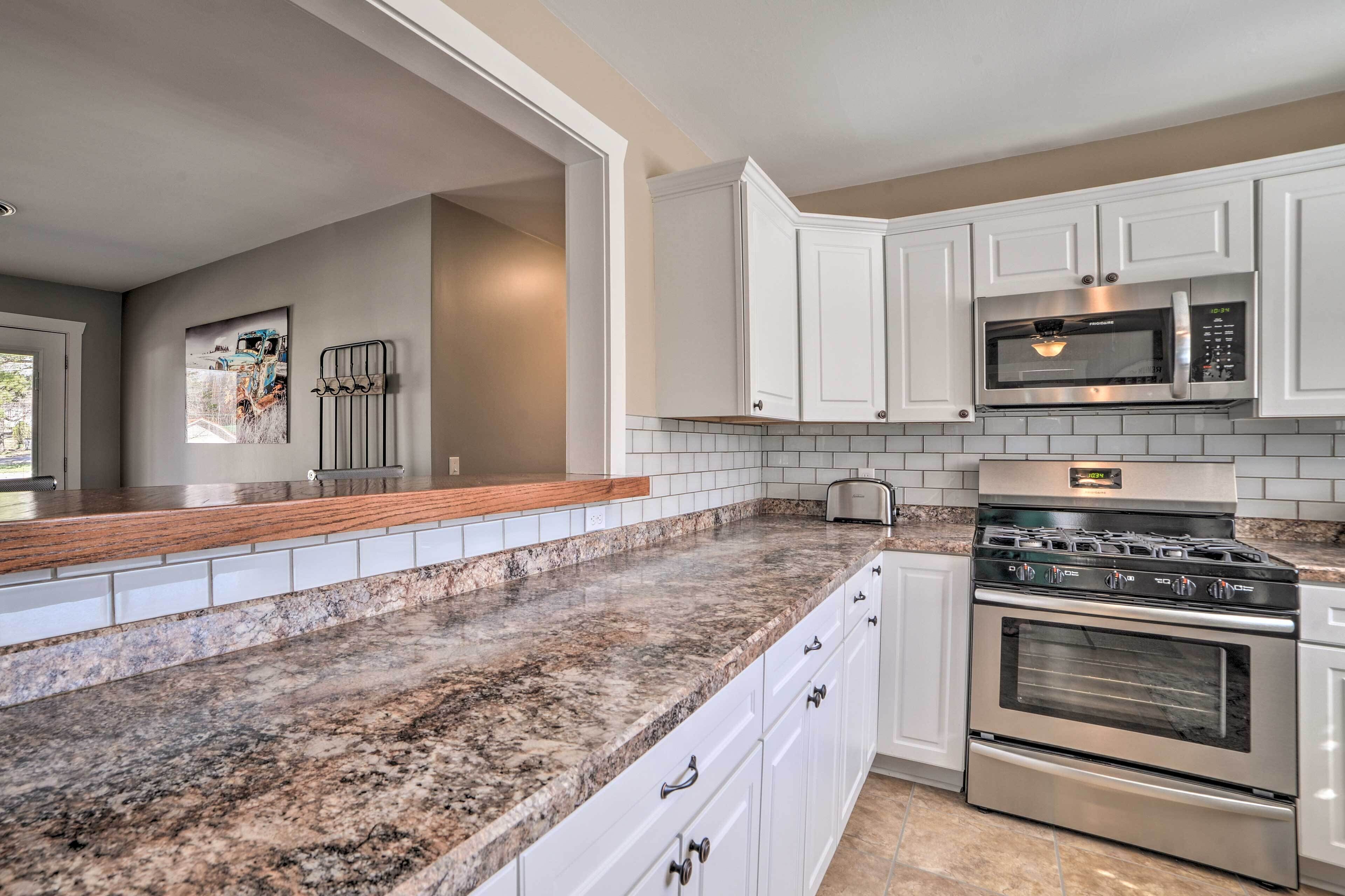 Microwave, oven, stovetop, dishwasher