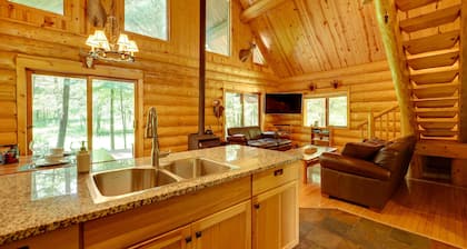 Secluded Log Cabin in NW Michigan: Hot Tub & Deck