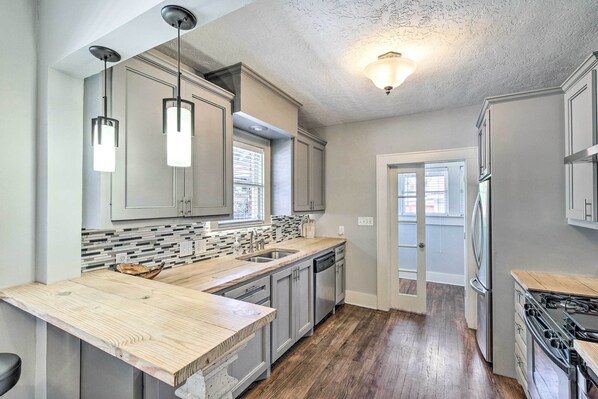 Microwave, oven, stovetop, dishwasher