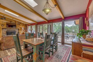 House (3 Bedrooms) | Interior - Hot Tub, Deck & Fireplace at Rustic Alto Cabin! (Alto)