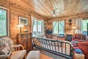 House (2 Bedrooms) | Interior - Fire Pit + Suana: Waterfront Escape in Crosslake! (Pequot Lakes)