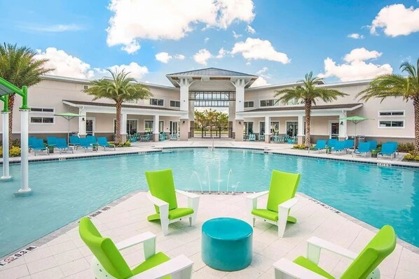 A heated pool