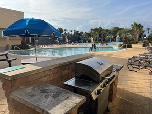 屋外プール、温水プール