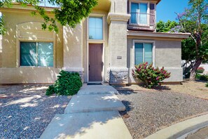 Exterior detail - Airy home with private heated pool, firepit, grill, enclosed backyard, cornhole (Goodyear)