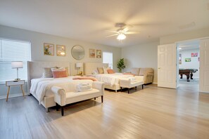 5 habitaciones, escritorio, tabla de planchar con plancha y wifi gratis 