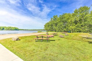 House (2 Bedrooms) | Interior - Pool Access & Private Deck: Pocono Lake Home! (Pocono Lake)