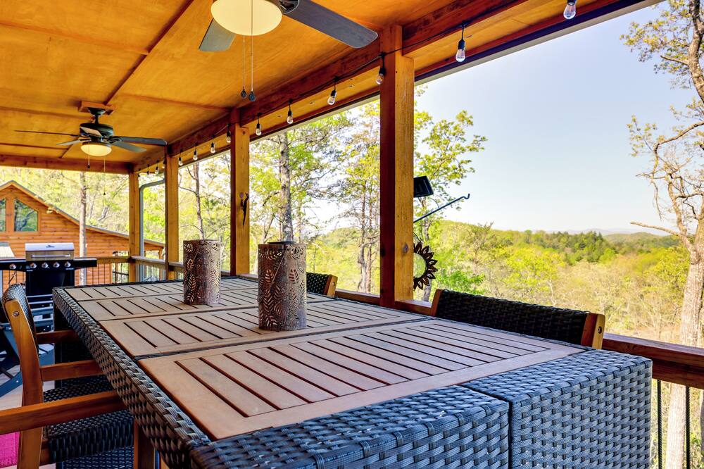 Mountain View & Fire Pit: Updated Murphy Cabin! - Murphy, NC