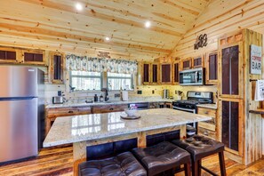 House (2 Bedrooms) | Interior - Mountain View & Fire Pit: Updated Murphy Cabin! (Murphy)