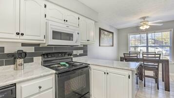 Microwave, oven, stovetop, dishwasher