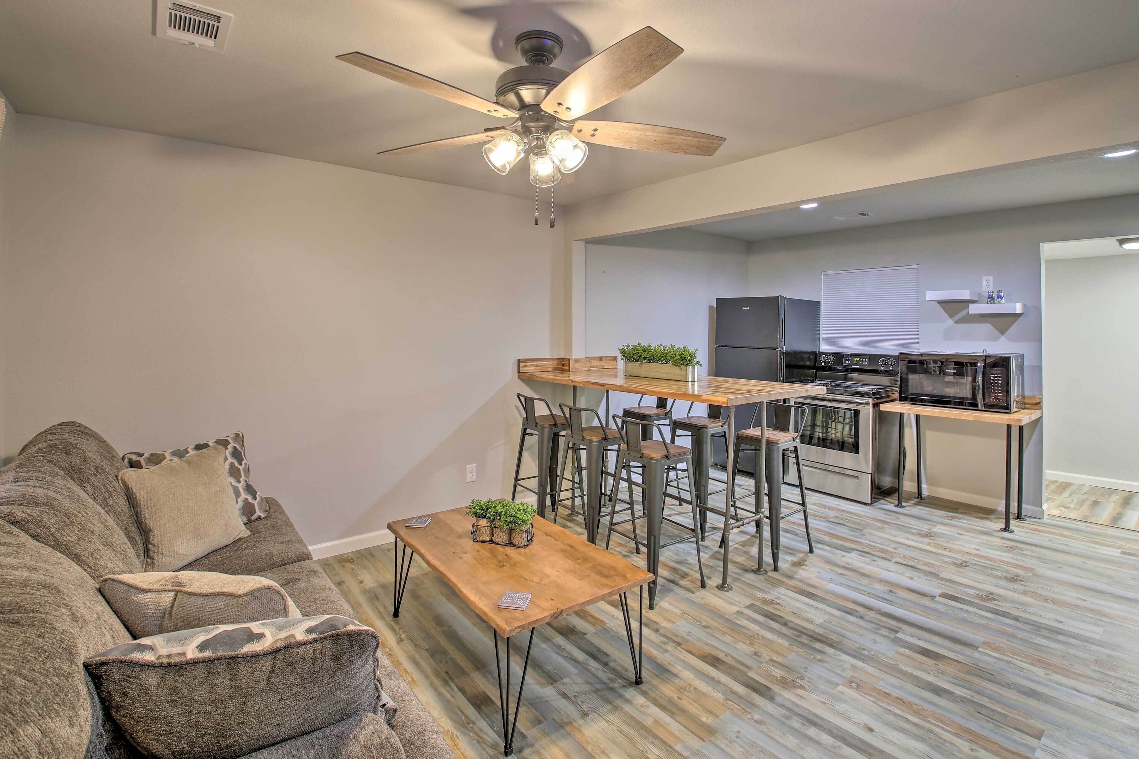 Bright Cabin w/ Spacious Deck and Fire Pit!