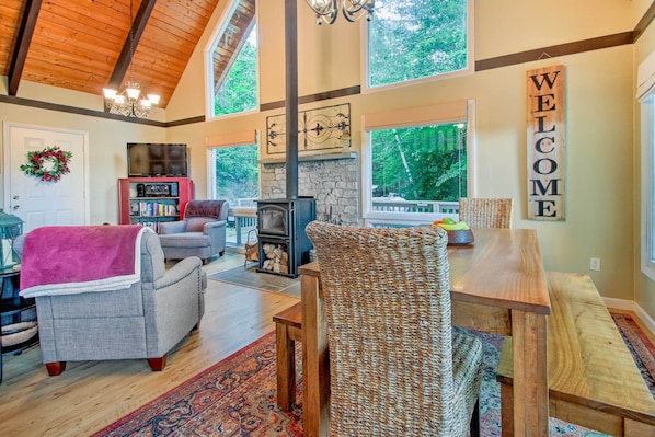 Interior - Conway Area Chalet w/ Mountain Views & Fire Pit! (Madison)