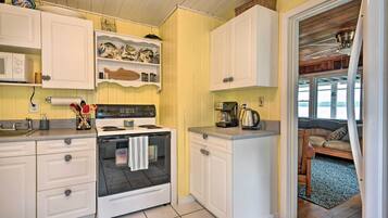 Microwave, oven, stovetop, dishwasher