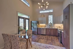 Microwave, oven, stovetop, dishwasher