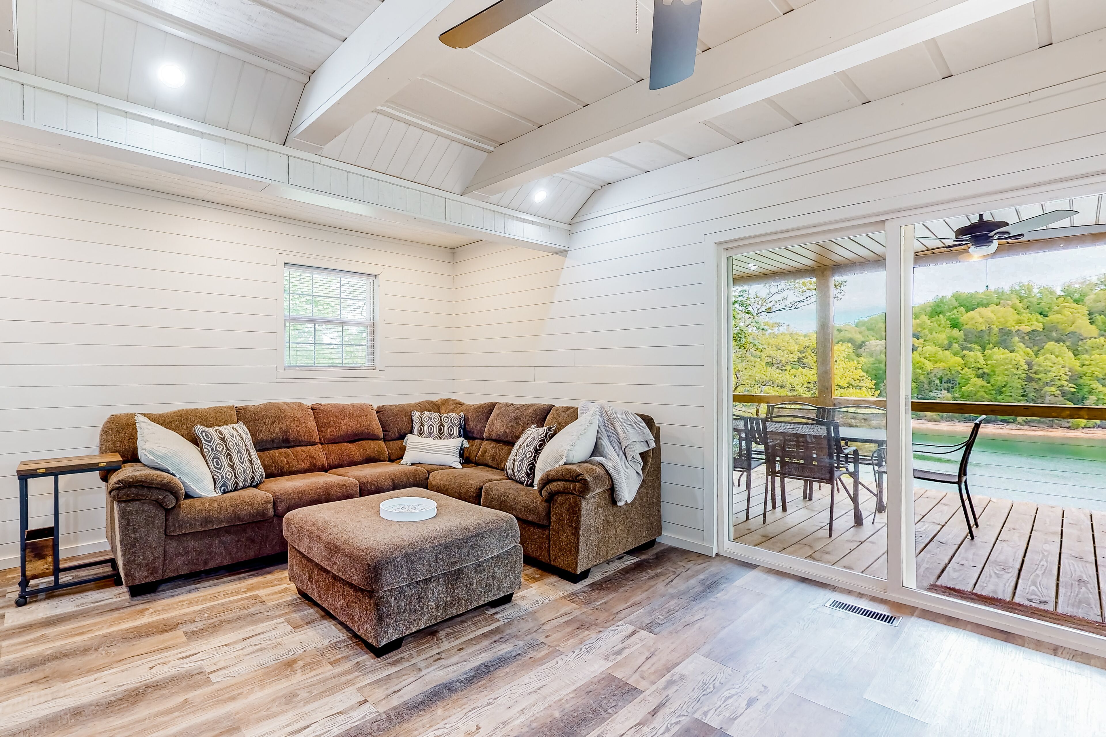 Dog-friendly waterfront home with a firepit, grill, deck, board games, & dock