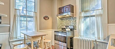 Microwave, oven, stovetop, dishwasher