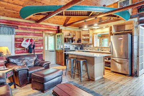 Dock, Fire Pit: Historic Lakefront Cabin in Mercer