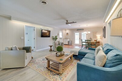 Oak Island Home w/ Spacious Backyard & Porch